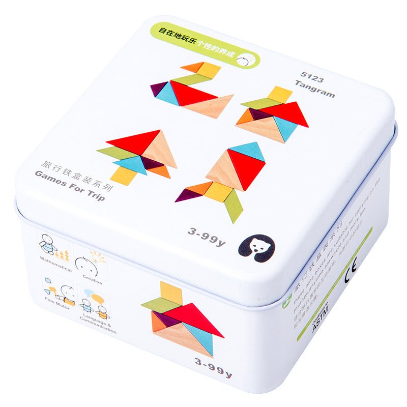 Children's Educational Travel Iron Box Rubik's Cube Puzzle Building Block Gyro Baby Early Education Cognitive Boy And Girl Toys - KIWI UNIVERS
