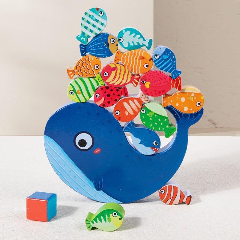 Children's Animal Music Desktop Interactive Game Building Blocks Stacking Balance Boat Early Education Puzzle Wooden Toy - KIWI UNIVERS