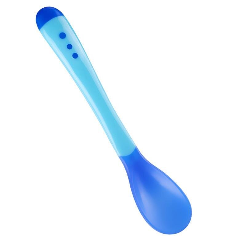 Silicone Baby Feeding Spoon Infant Temperature Sensing Weaning Soft Head Solid Spoons for 4 - 24 Months Baby Utensil Solid Feeding - KIWI UNIVERS
