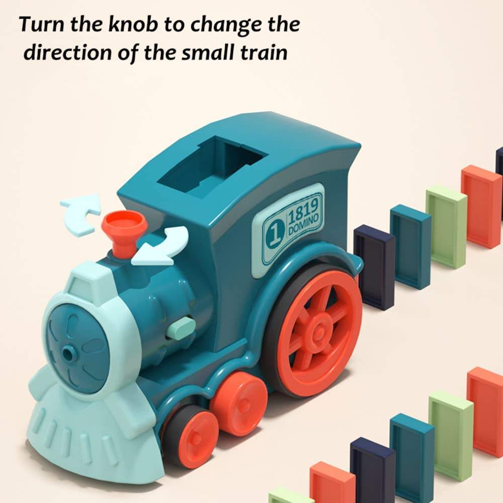 Hot Sale Development Train Toys Colored Dominoes Set 40/60/80/100 Electric Automatic Domino Train Toy - KIWI UNIVERS