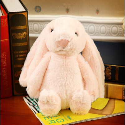 Embroidered Bunny Doll Plush Toy Long Eared Bunny Baby Sleeping with Big Eared Bunny Doll - KIWI UNIVERS