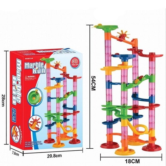 105PCS DIY Construction Marble Race Run Maze Balls Track Building Blocks Children Gift For Baby Educational Toys - KIWI UNIVERS