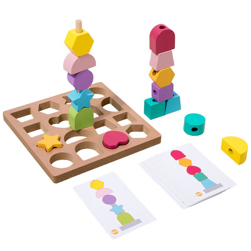 Puzzle en Bois Montessori : Apprentissage Couleurs et Formes - KIWI UNIVERS