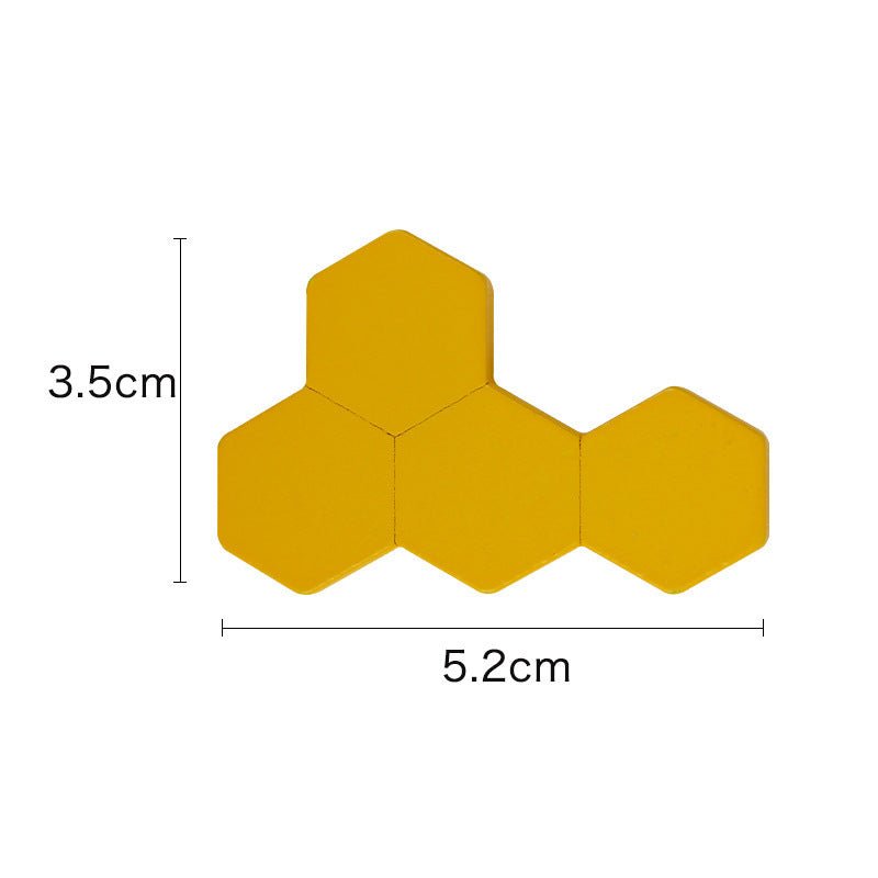 Wooden Toy Puzzle Board Honeycomb Kindergarten Pupils Hands - On Desktop Toy Wooden Puzzle - KIWI UNIVERS