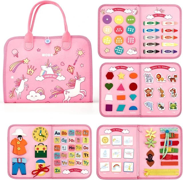 Felt learning board children's busy dressing board children's DIY early education toys felt busy board - KIWI UNIVERS