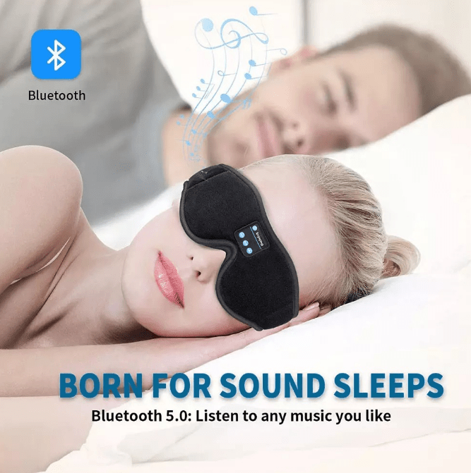 3D Bluetooth Eye Mask Headset Wireless Music Bluetooth Eye Mask New Sleep Bluetooth Eye Mask Stereo - KIWI UNIVERS