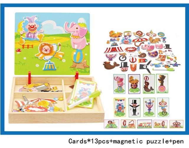 Magnetic Imagination Puzzle Toy Wooden Box - Preschool Education Toys - KIWI UNIVERS