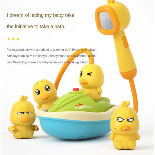 Cute Duck Electric Water Spray Bathroom Bathing Toys Baby Bath Toys Kids Bath And Shower Bathtubs Interactive Boy girl Gifts - KIWI UNIVERS