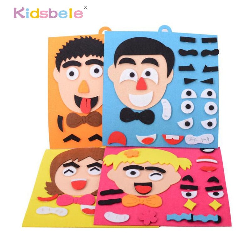 Toys Emotion Change Puzzle Toys 30CM*30CM Creative Facial Expression Kids Educational Toys For Children Learning Funny Set - KIWI UNIVERS