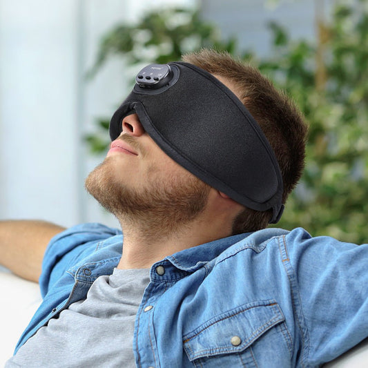 Bluetooth White Noise Milk Silk 3D Eye Socket Full Blackout Breathable Smart Music Sleep Mask - KIWI UNIVERS