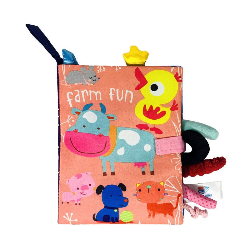 Baby toys three - dimensional cloth books that cannot be torn apart washable children's enlightenment baby ringing paper books - KIWI UNIVERS