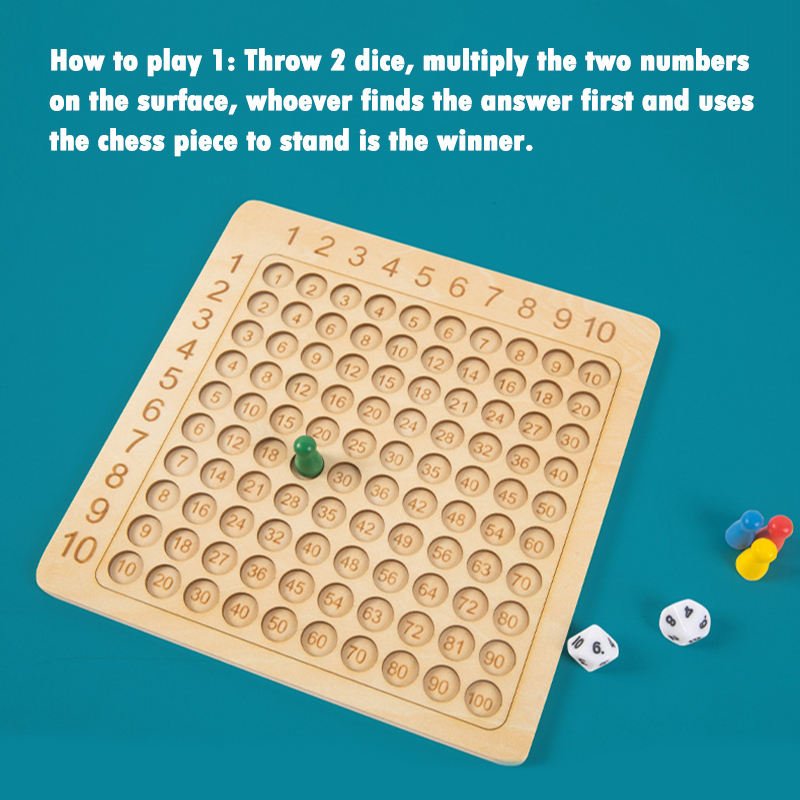 Children's Puzzle Multiplication Practice Teaching Aid Parent - Child Interaction Early Education Multiplication Formula Table Training Thinking Toy - KIWI UNIVERS