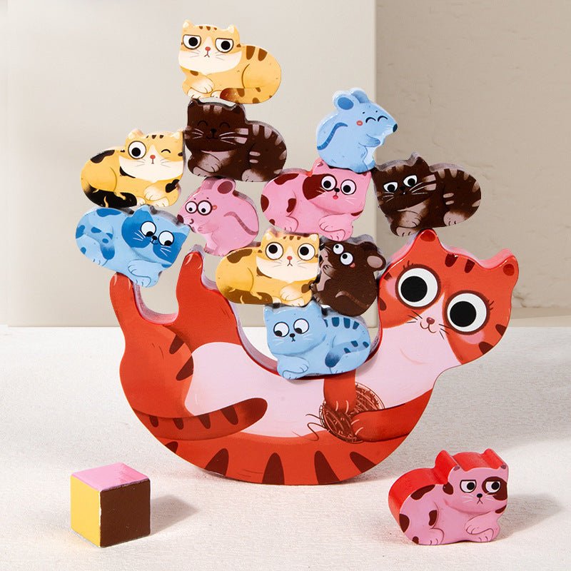 Children's Animal Music Desktop Interactive Game Building Blocks Stacking Balance Boat Early Education Puzzle Wooden Toy - KIWI UNIVERS