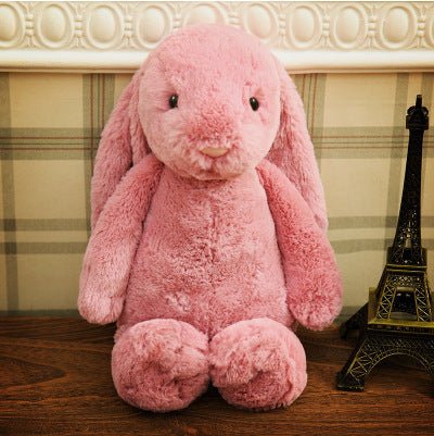 Embroidered Bunny Doll Plush Toy Long Eared Bunny Baby Sleeping with Big Eared Bunny Doll - KIWI UNIVERS