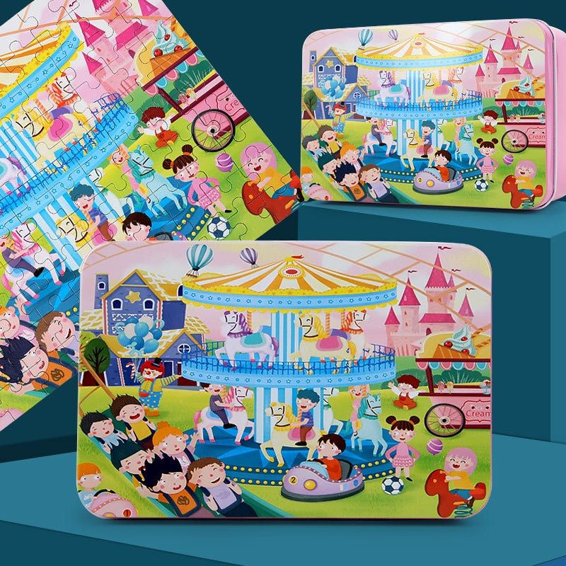 Puzzle en Bois 100 Pcs pour Enfants - KIWI UNIVERS