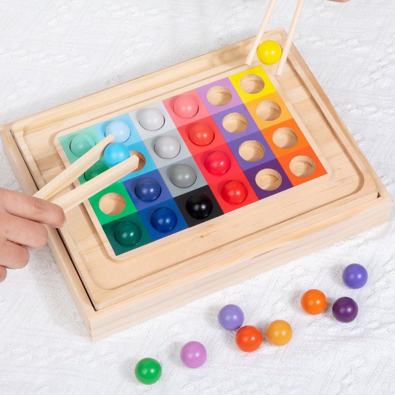 Children's cognitive color gradient matching test tube clip beads puzzle toy - KIWI UNIVERS