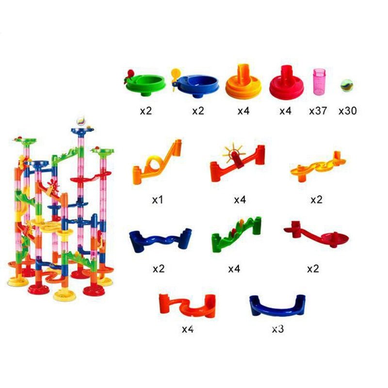 105PCS DIY Construction Marble Race Run Maze Balls Track Building Blocks Children Gift For Baby Educational Toys - KIWI UNIVERS