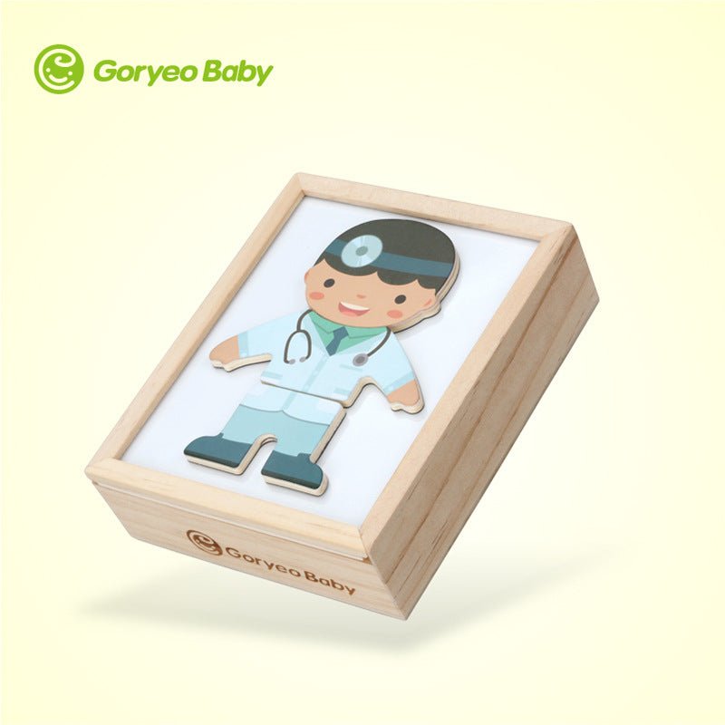 GoryeoBaby Children's Occupational Dressup Bear Dressing Puzzle Three - dimensional Puzzle Building Blocks Early Education Wooden Toys - KIWI UNIVERS