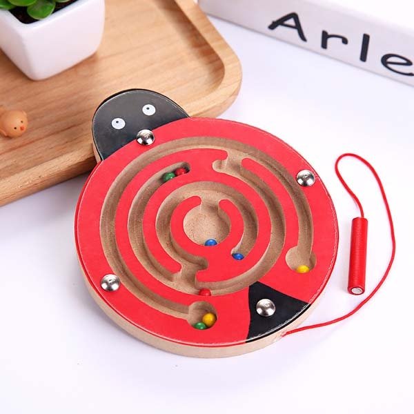 Montessori Toys Educational Wooden Toy for Children Early Learning Magnetic Maze Puzzle Labyrinth Brain Teaser Game educativo - KIWI UNIVERS