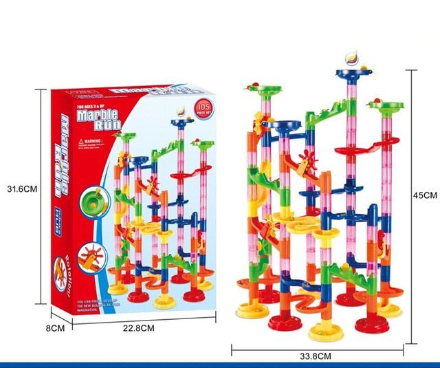 105PCS DIY Construction Marble Race Run Maze Balls Track Building Blocks Children Gift For Baby Educational Toys - KIWI UNIVERS