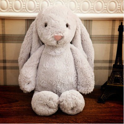 Embroidered Bunny Doll Plush Toy Long Eared Bunny Baby Sleeping with Big Eared Bunny Doll - KIWI UNIVERS