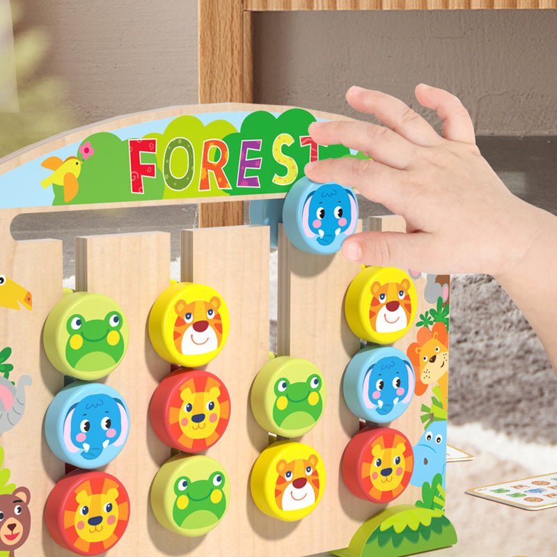 Wooden animal positioning game, thinking and logic, children's training, intelligence, cognition, early education - KIWI UNIVERS