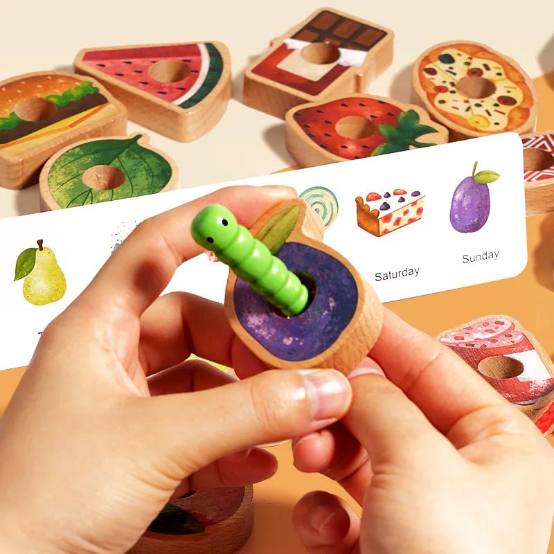 Early childhood education Greedy eating caterpillar string and bead game focus logical thinking training children's toys - KIWI UNIVERS
