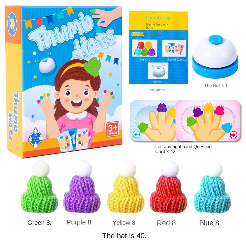 Early Childhood Education Puzzle Thumb Hat Game Left and Right Hand Training Color Cognitive Thinking Battle Game - KIWI UNIVERS