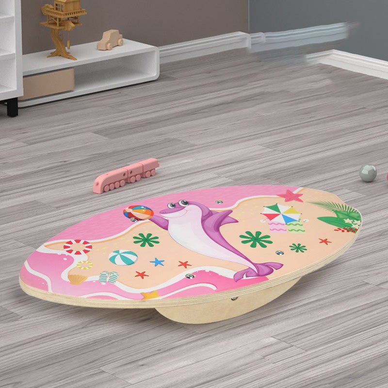 Wooden Early Education Children's Balance Board Training Balance Curved Board Bending Seesaw Puzzle Home Toy Seesaw - KIWI UNIVERS