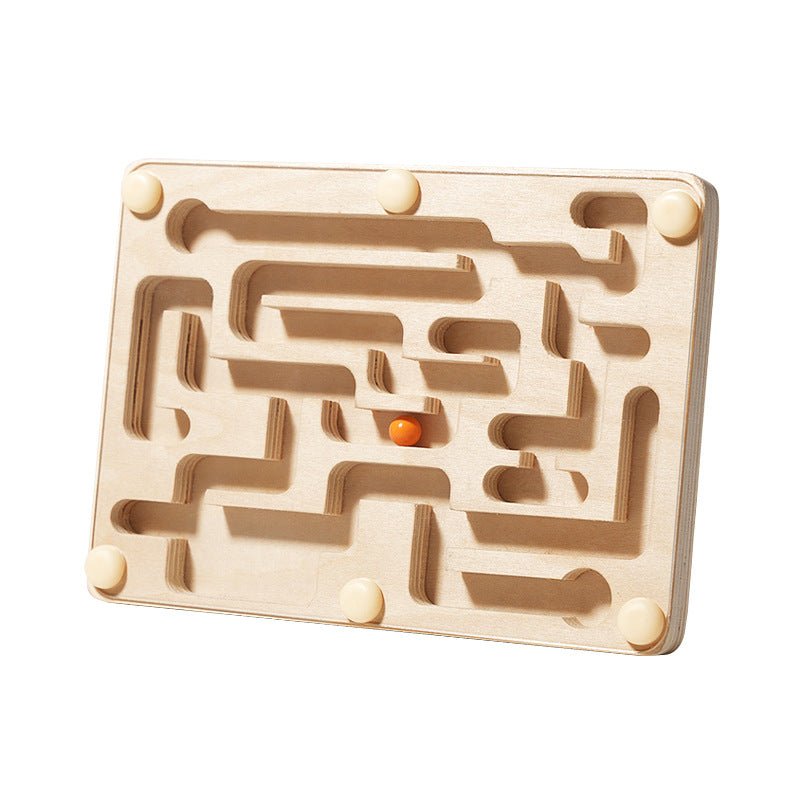 Palm balance maze ball board game, walking ball, children's puzzle, concentration training, wooden toy - KIWI UNIVERS