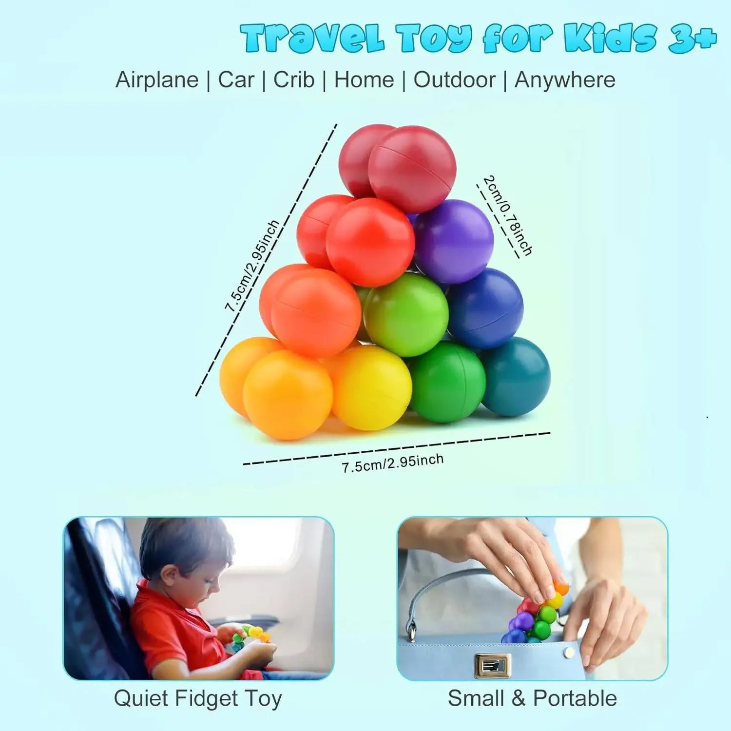 Boule magique anti - stress 3D - KIWI UNIVERS