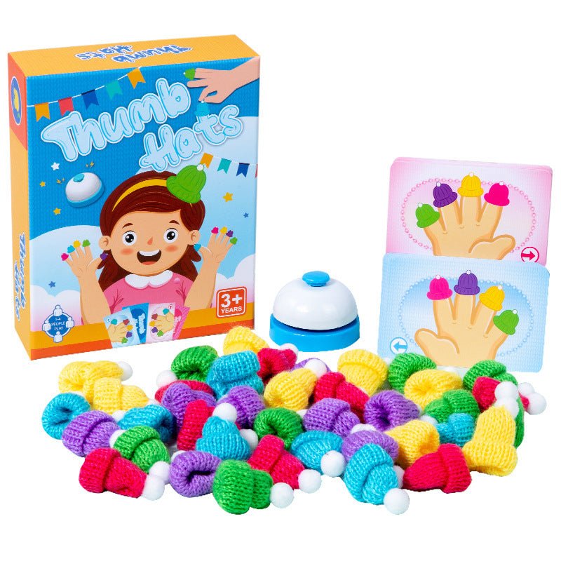 Early Childhood Education Puzzle Thumb Hat Game Left and Right Hand Training Color Cognitive Thinking Battle Game - KIWI UNIVERS