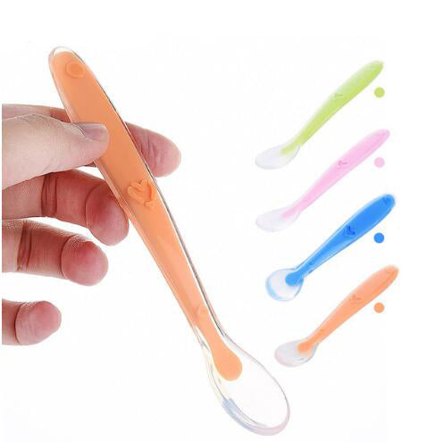 Cucharas de silicona para bebés, platos de alimentación, vajilla