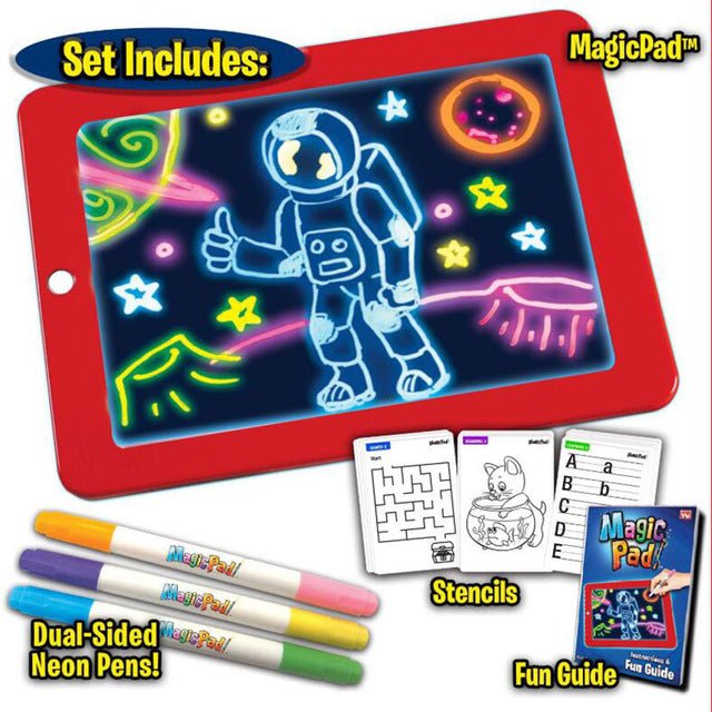 3D Magic Drawing Pad Luminous Light Drawing Board Graffiti Doodle Tablet Magic Draw with Light Kids Painting Fun Educational Toy - KIWI UNIVERS