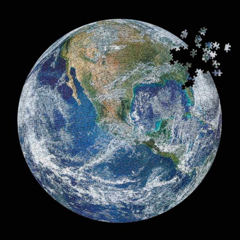 Puzzle rond Lune/Terre 1000 pièces, difficile pour adultes et enfants, puzzle planètes, jouets éducatifs - KIWI UNIVERS