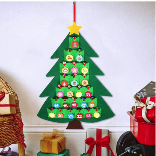 Felt Christmas Tree DIY Digital Three - Dimensional Christmas Decoration Printing Calendar Pendant Children's Toys - KIWI UNIVERS