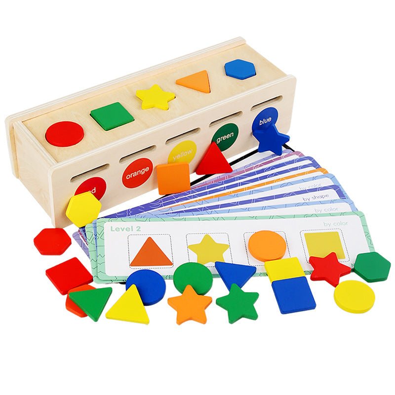 Children's classification, shape, color, cognitive matching, teaching aid box, storage box, exercise, hand eye coordination, toys - KIWI UNIVERS