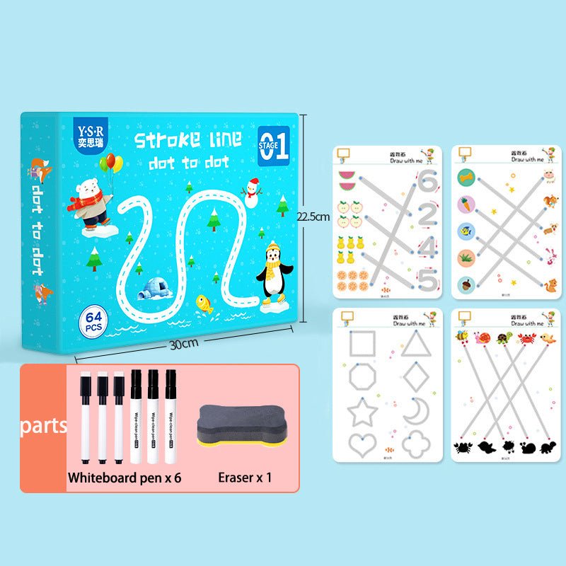 Pen Control Training Word Practice Post Concentration Training Drawing Tracing Logic Thinking Puzzle Early Education - KIWI UNIVERS