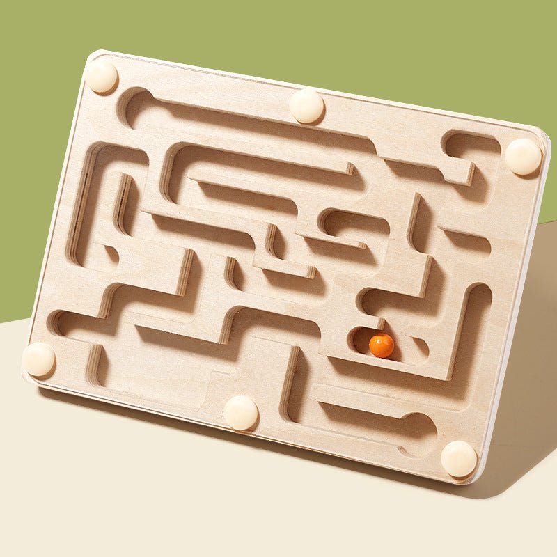 Palm balance maze ball board game, walking ball, children's puzzle, concentration training, wooden toy - KIWI UNIVERS