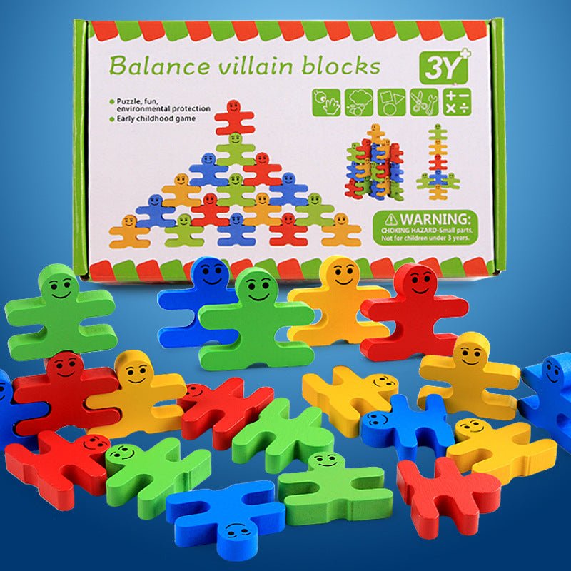 Jouets éducatifs en bois : blocs empilables - KIWI UNIVERS