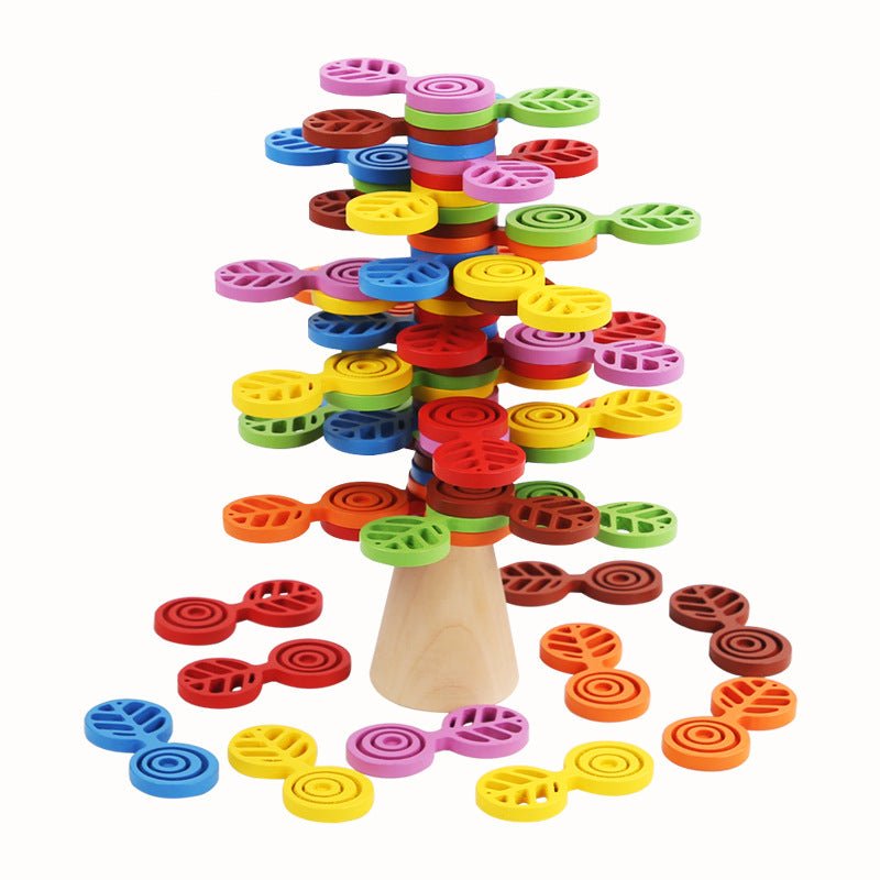 Stacking Tree Balance Building Blocks for Children's Puzzle, Stacking High, Stacking Music, Balance Tree Building, Wooden Toys, Parent Child Game - KIWI UNIVERS