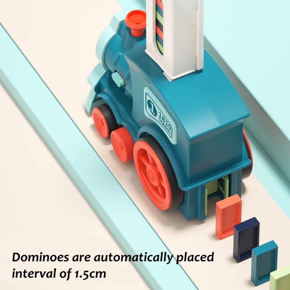 Hot Sale Development Train Toys Colored Dominoes Set 40/60/80/100 Electric Automatic Domino Train Toy - KIWI UNIVERS