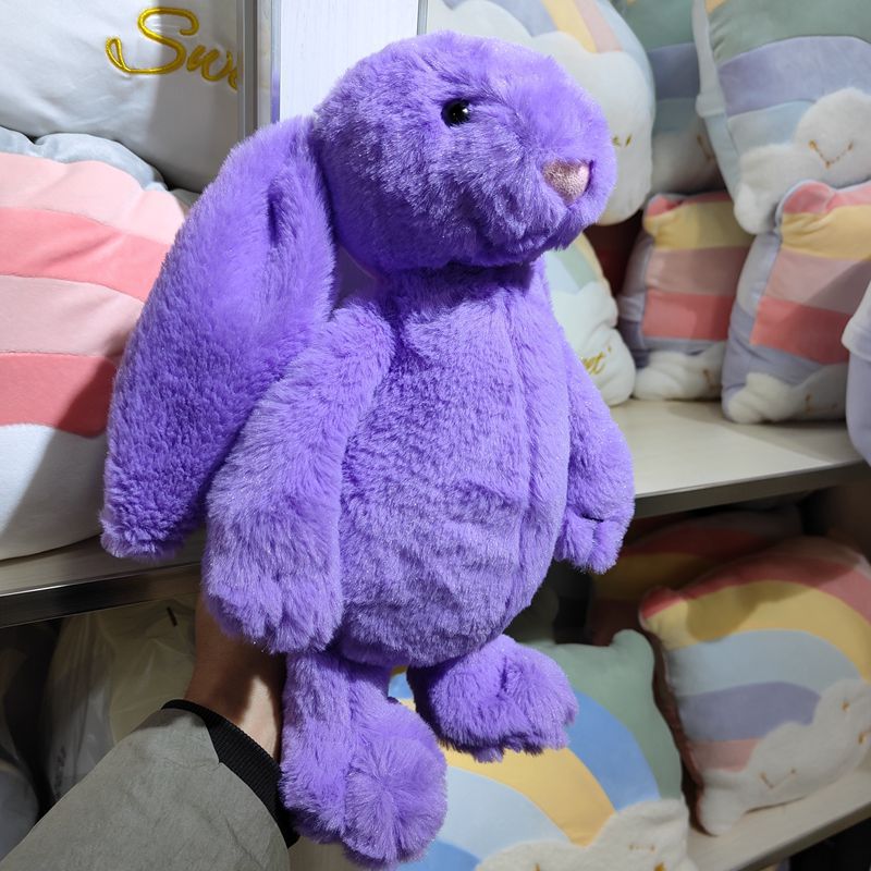 Embroidered Bunny Doll Plush Toy Long Eared Bunny Baby Sleeping with Big Eared Bunny Doll - KIWI UNIVERS