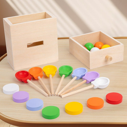 7 - color pitching coin drawer box color classification matching puzzle toy - KIWI UNIVERS