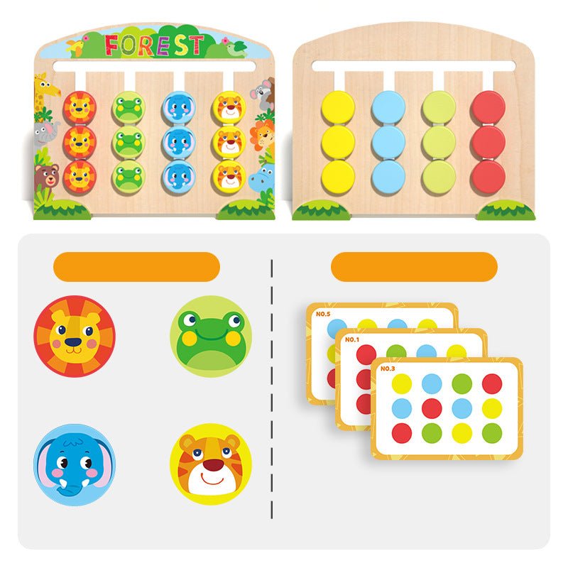 Wooden animal positioning game, thinking and logic, children's training, intelligence, cognition, early education - KIWI UNIVERS