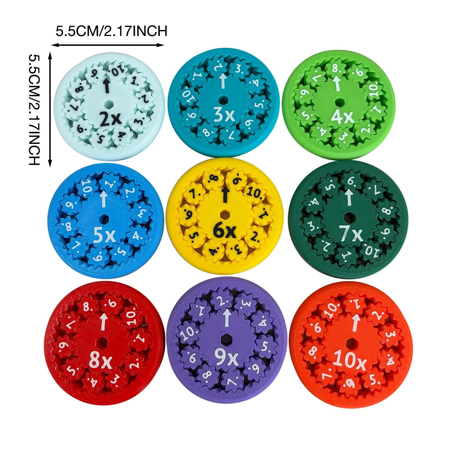 MATH FIDGET SPINNERS 9 - piece math fidget spinner teaching enlightenment toy - KIWI UNIVERS