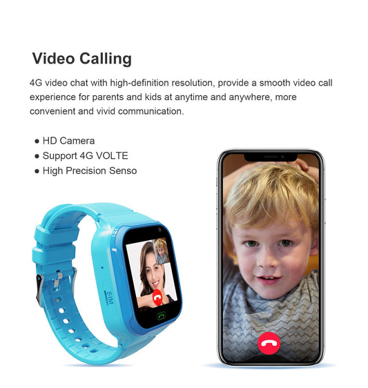 LT36 4G Kids Smart Watch WIFI LBS SOS Clock Kids Watch Video Call Chat Phone Wach Remote Monitoring IP67 Waterproof Smartwatch - KIWI UNIVERS