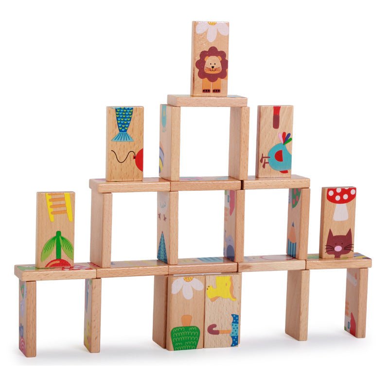 Wooden animal dragon puzzle puzzle children's early education teaching aids and puzzle toys - KIWI UNIVERS