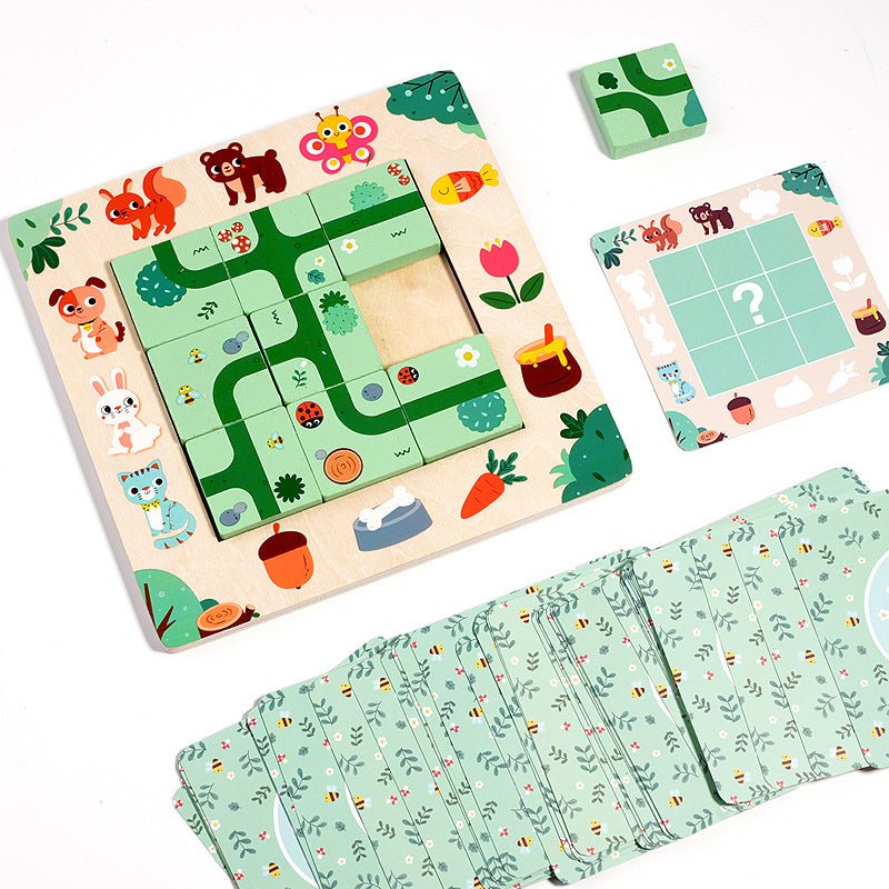 Find a route, children's board games, mazes, puzzles, puzzle solving skills, early childhood education, boys and girls' toys - KIWI UNIVERS