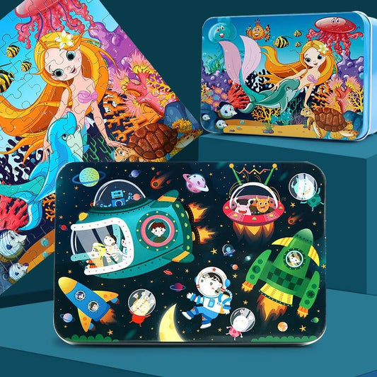 Puzzle en Bois 100 Pcs pour Enfants - KIWI UNIVERS